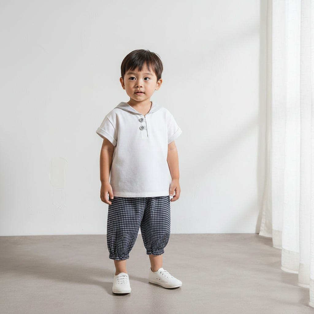 セーラー配色 Tシャツ ホワイト 80cm・90cm・100cm・110cm