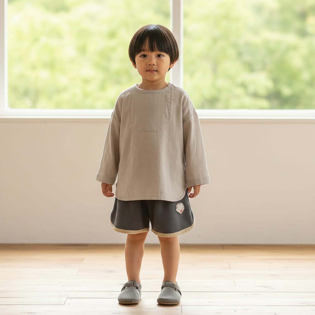 オヒナルシャツ グレー 70-80cm・80-90cm