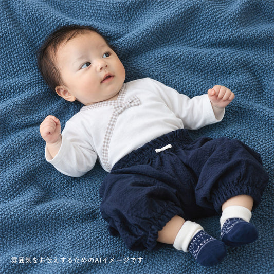 PATTO SATTO OMEKASHI ホワイト (長袖蝶ネクタイ) 50-60・60-70cm