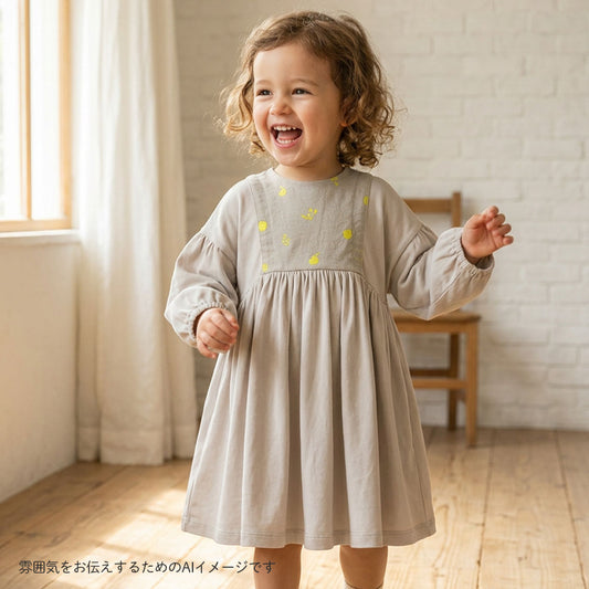 ウォームギャザーワンピース グレー 80・90・100cm / ベビー服