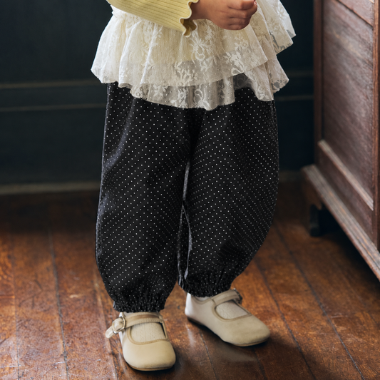 ドットLaceパンツ チャコールグレー 80・90・100・110cm / ベビー服