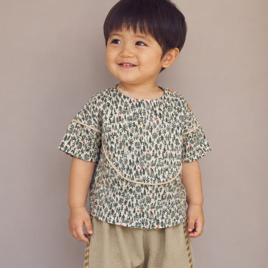 forestヨークブラウス アイボリー 80・90・100cm / ベビー服