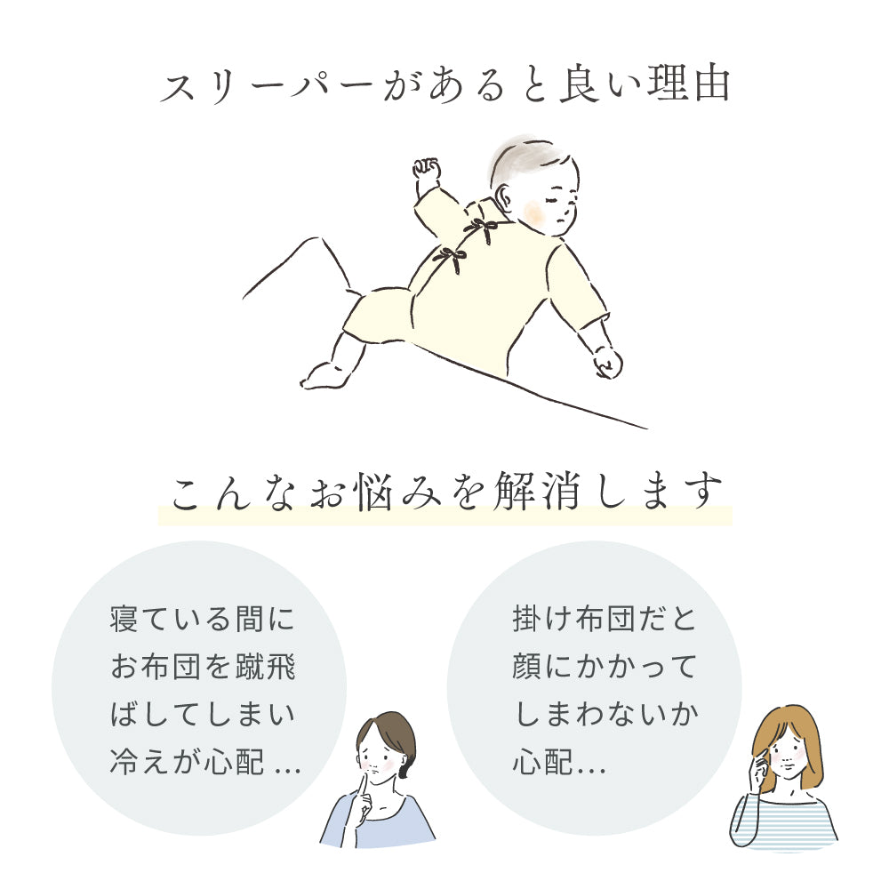 グレー　6wayスリーパー　ふくふくガーゼ(6重ガーゼ)/ ギフト包装不可