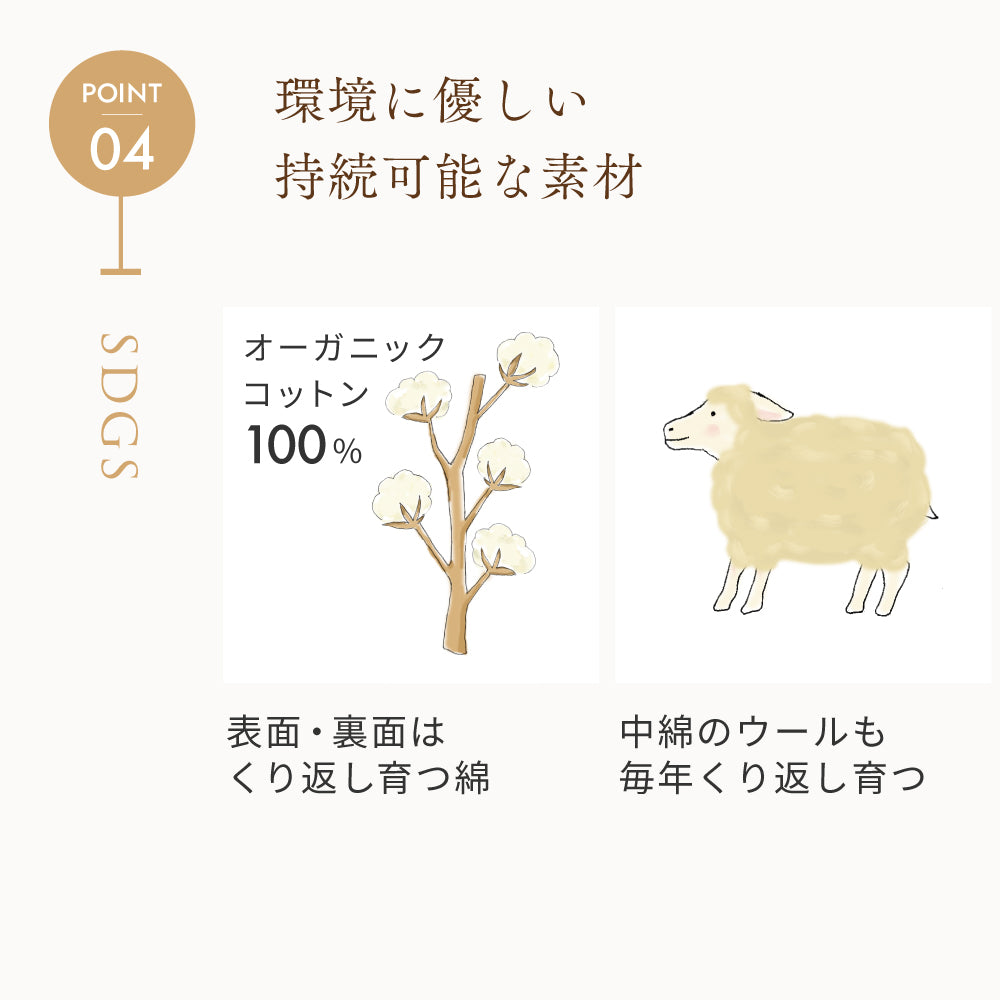 たまごマットおくるみCLOUD　ウォッシャブルウール