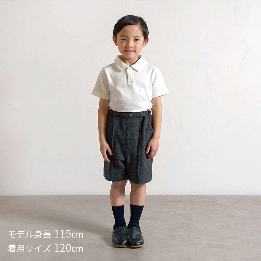 お受験服 半袖ポロシャツ ホワイト 90cm・100cm・110cm・120cm