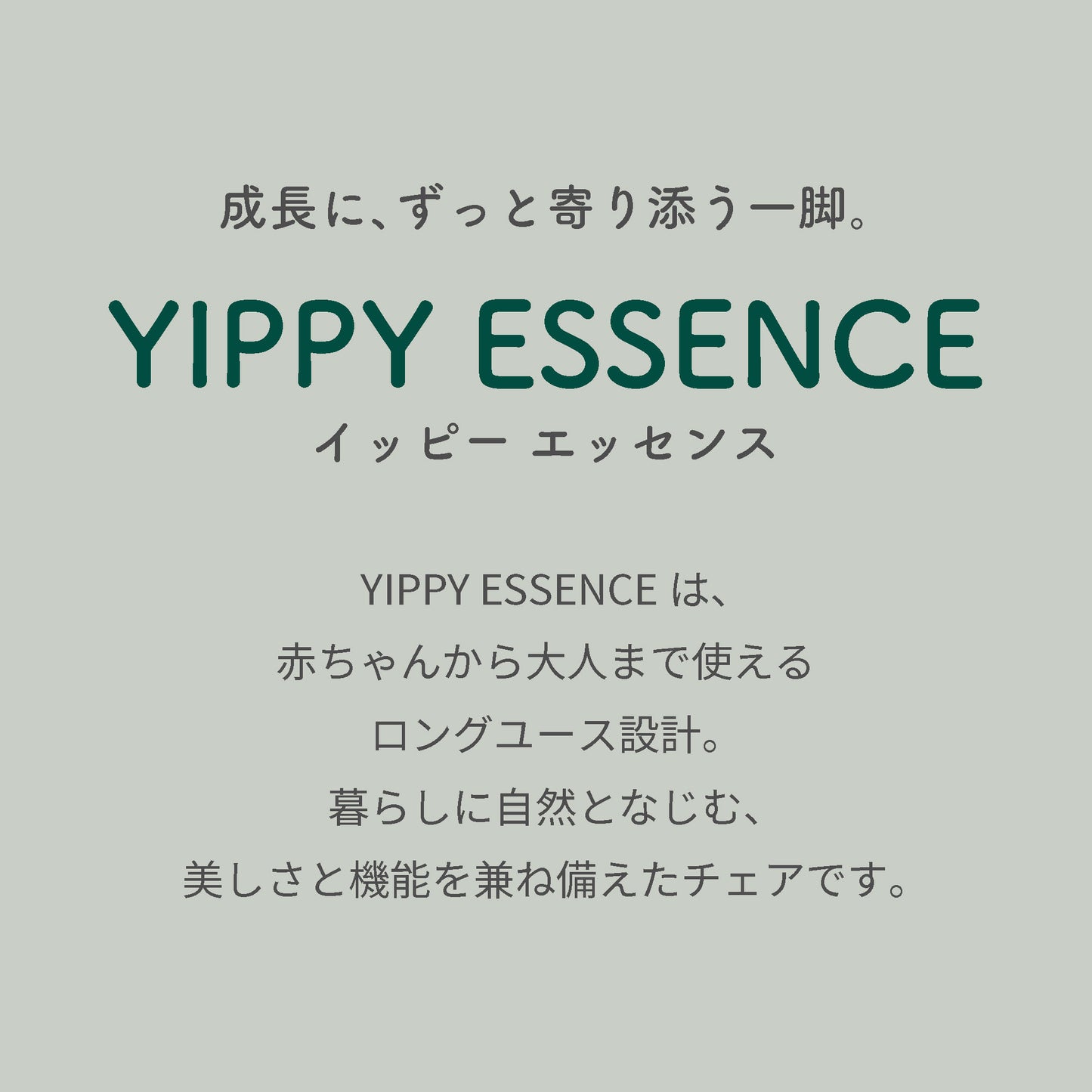 イッピー エッセンス セージ / ベビーチェア　高さ調節可能