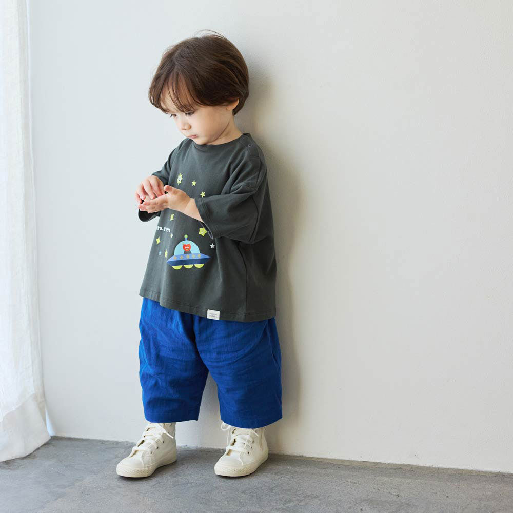 tupera tupera 親子Tシャツ(キッズ) チャコール 80-90cm