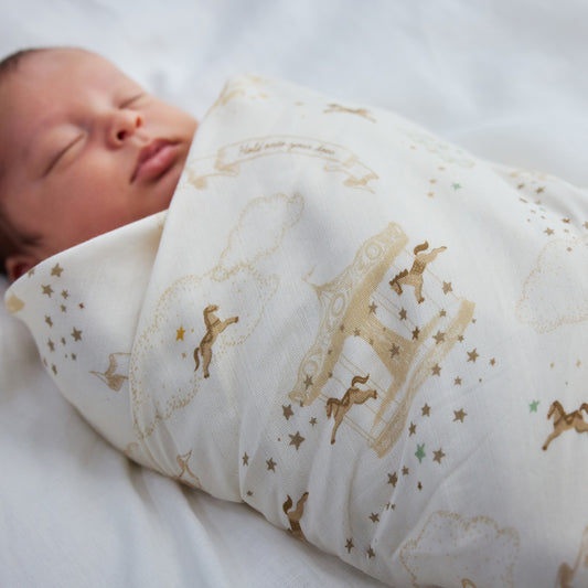 12月入荷予定 SWADDLE bamboo(スワドルバンブー)　メリーゴーランド / おくるみ