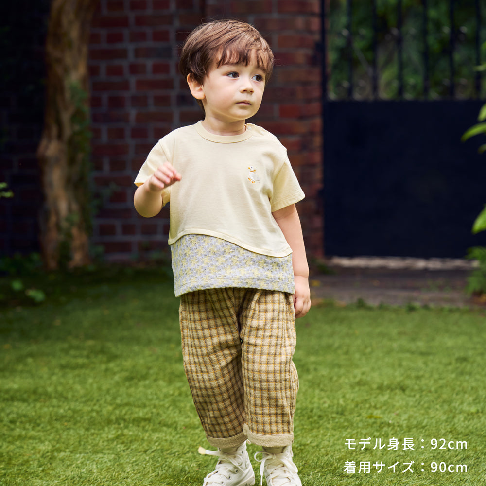 リバーシブルサルエルパンツ ベージュ 80・90・100・110cm
