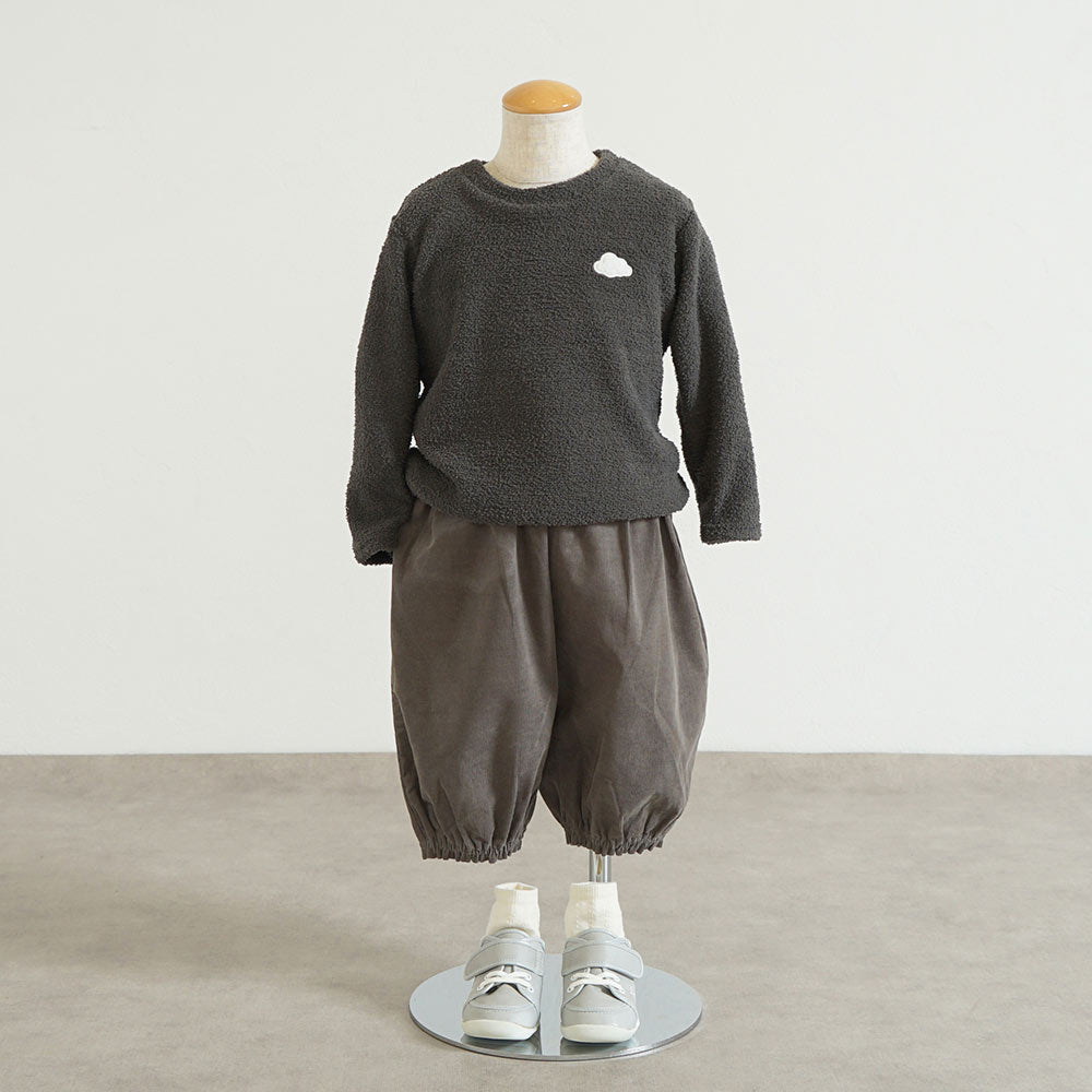 cloudマシュマロパイルプルオーバー チャコールグレー 80・90・100・110cm