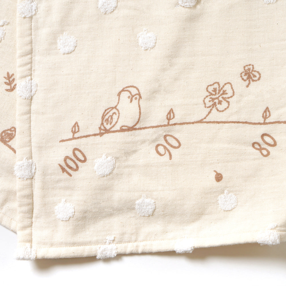 バスポンチョ＆チャームハンカチ ギフトセット モワ / 名入れ刺繍可