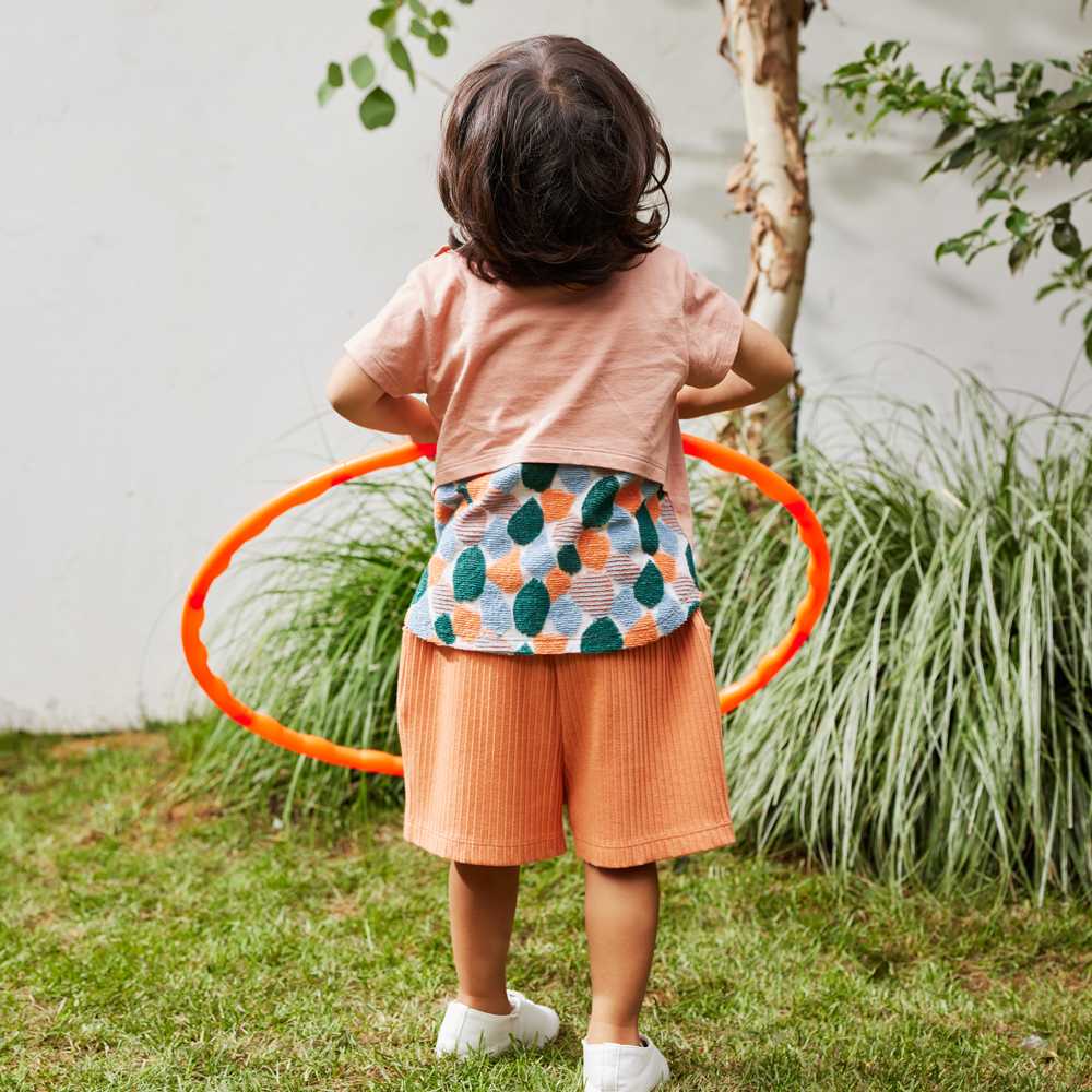 プリーツリブ ハーフパンツ イエロー 80cm・90cm・100cm