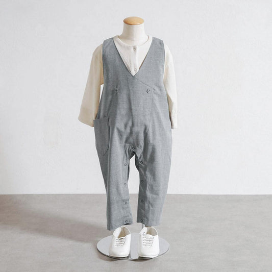 サロペット ライトグレー 70-80cm・80-90cm・90-100cm / ベビー服