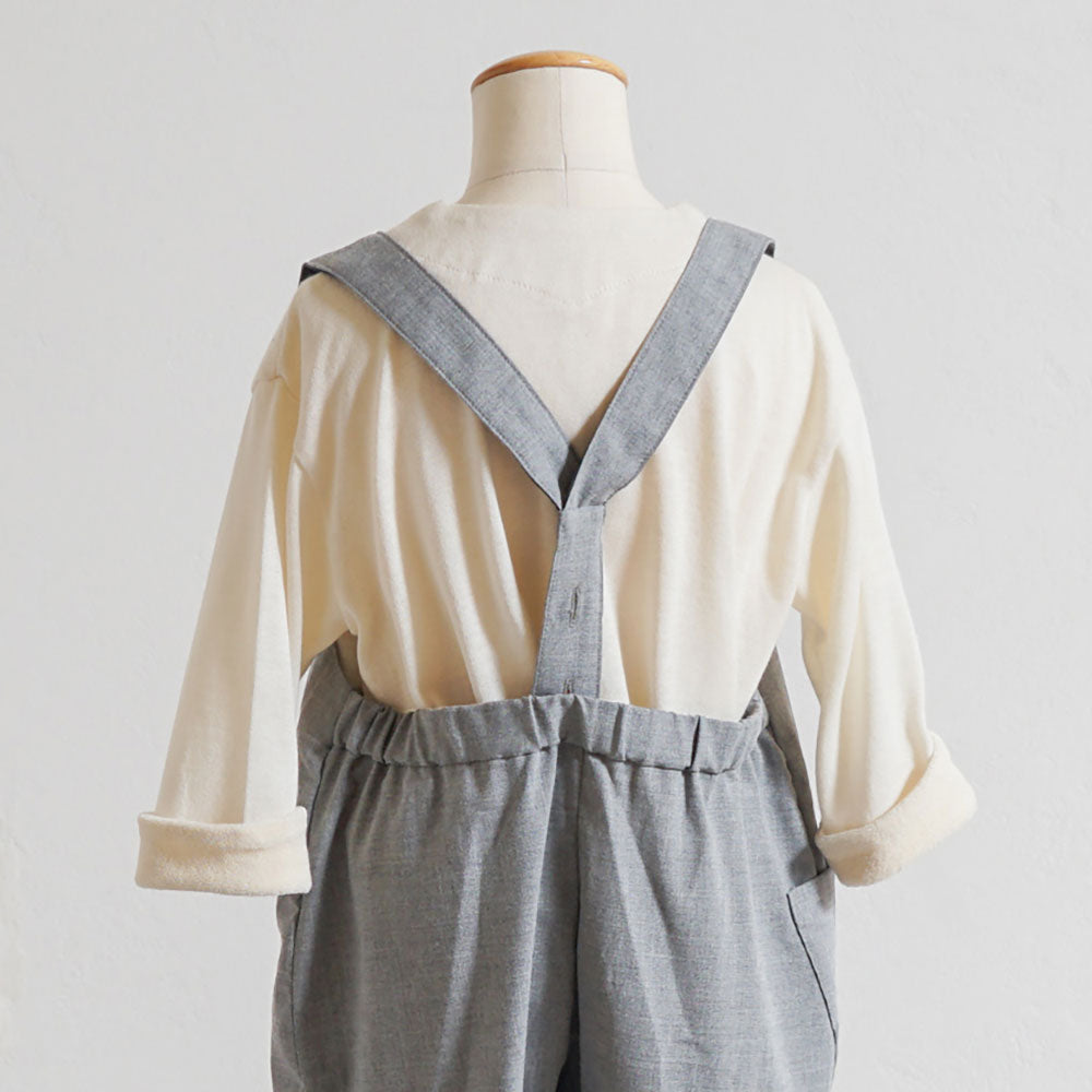 サロペット ライトグレー 70-80cm・80-90cm・90-100cm / ベビー服