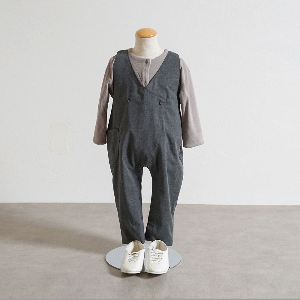 オーガニック吊り天竺トップス グレー 70-80cm・80-90cm・90-100cm