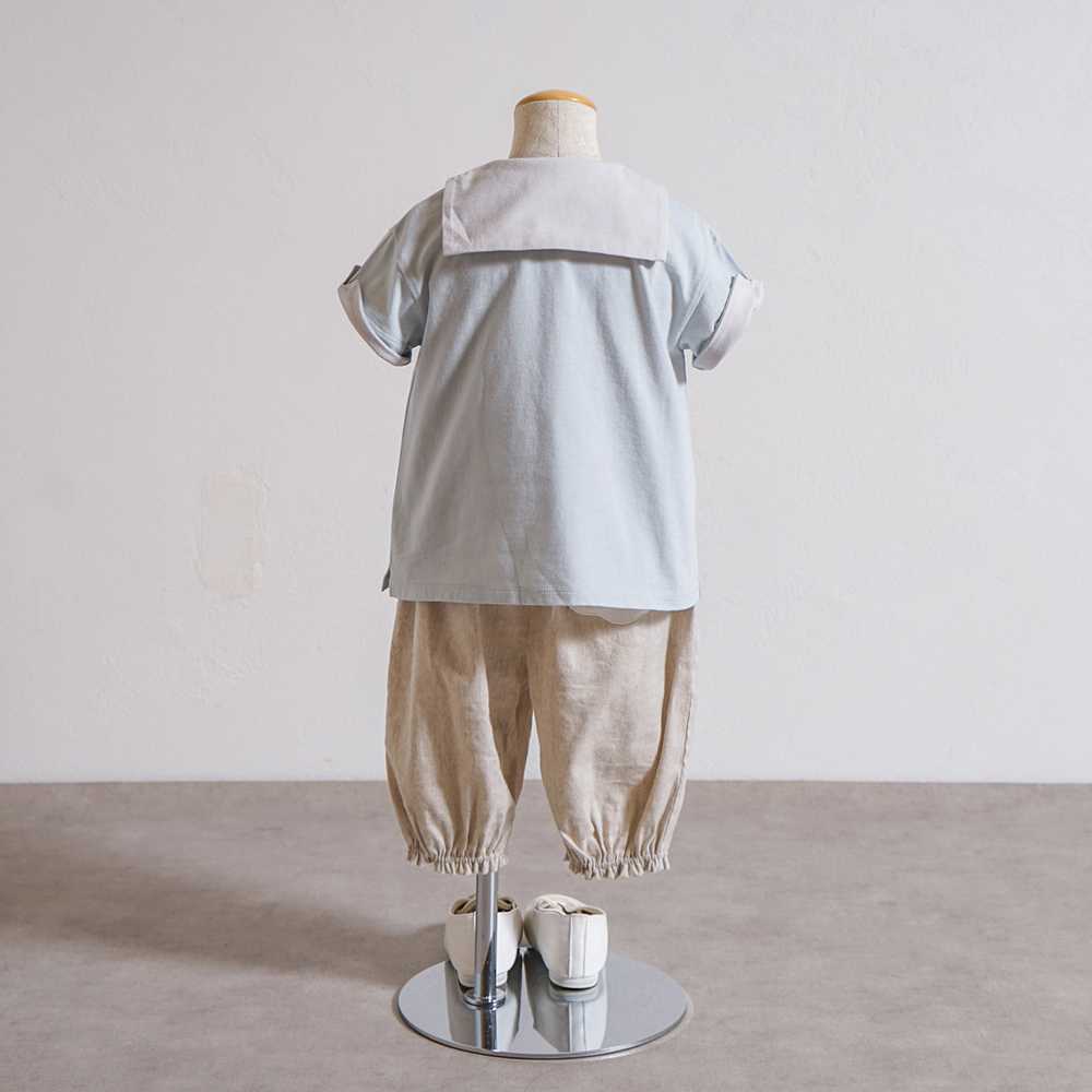 セーラー配色 Tシャツ　ライトブルー　80cm・90cm・100cm・110cm