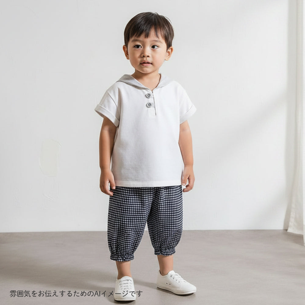 セーラー配色 Tシャツ　ホワイト　80cm・90cm・100cm・110cm