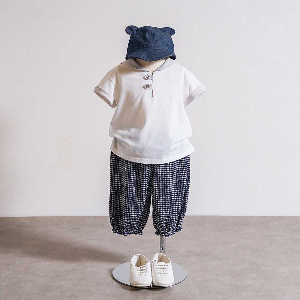 セーラー配色 Tシャツ　ホワイト　80cm・90cm・100cm・110cm