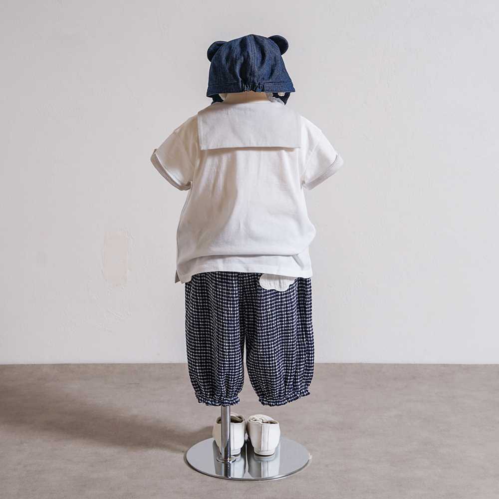 セーラー配色 Tシャツ　ホワイト　80cm・90cm・100cm・110cm