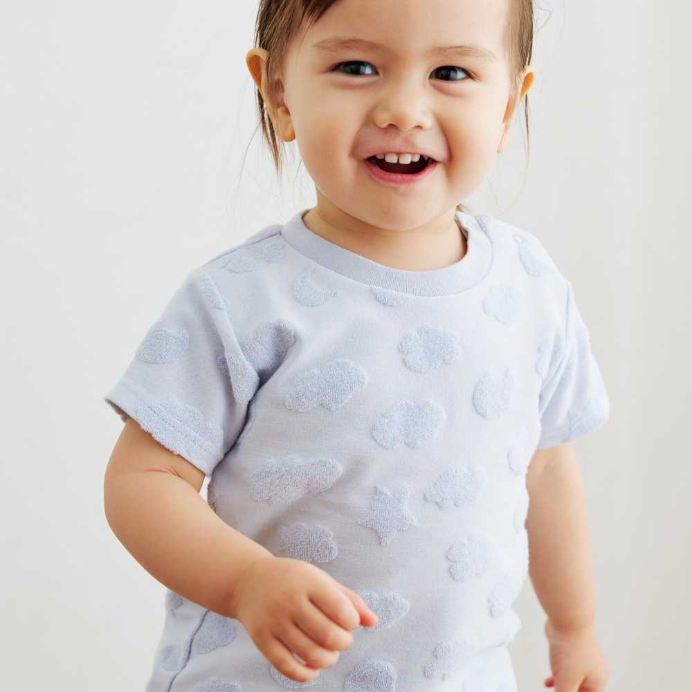 cloudパイル Tシャツ  ペールピンク　80cm・90cm・100cm・110cm