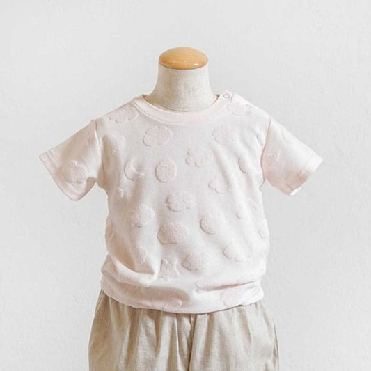 cloudパイル Tシャツ  ペールピンク　80cm・90cm・100cm・110cm