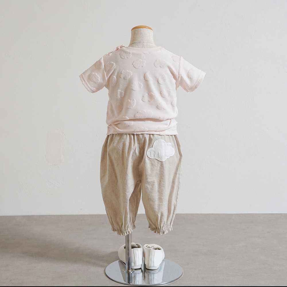 cloudパイル Tシャツ  ペールピンク　80cm・90cm・100cm・110cm
