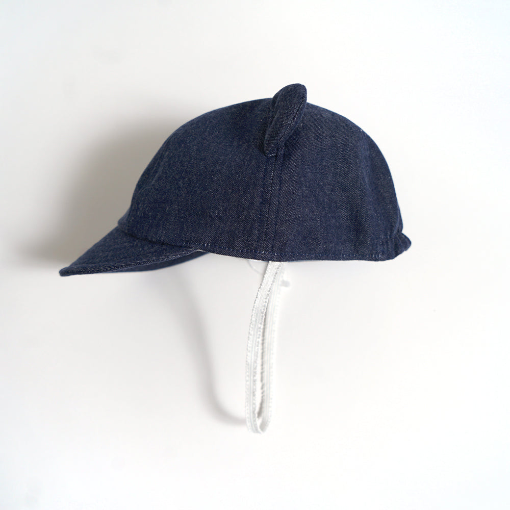 くま耳 キャップ ネイビー 頭囲44～48cm・頭囲48～52cm