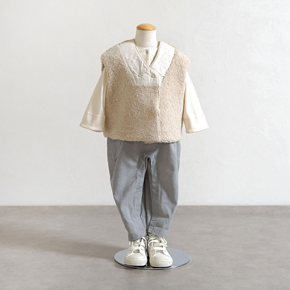 サロペット ライトグレー 70-80cm・80-90cm・90-100cm / ベビー服