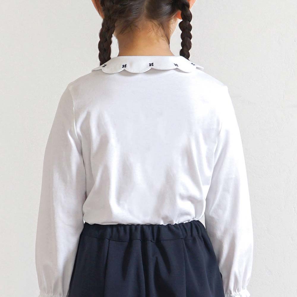 お受験服 フラワーカラー長袖ブラウス 90cm・100cm・110cm・120cm