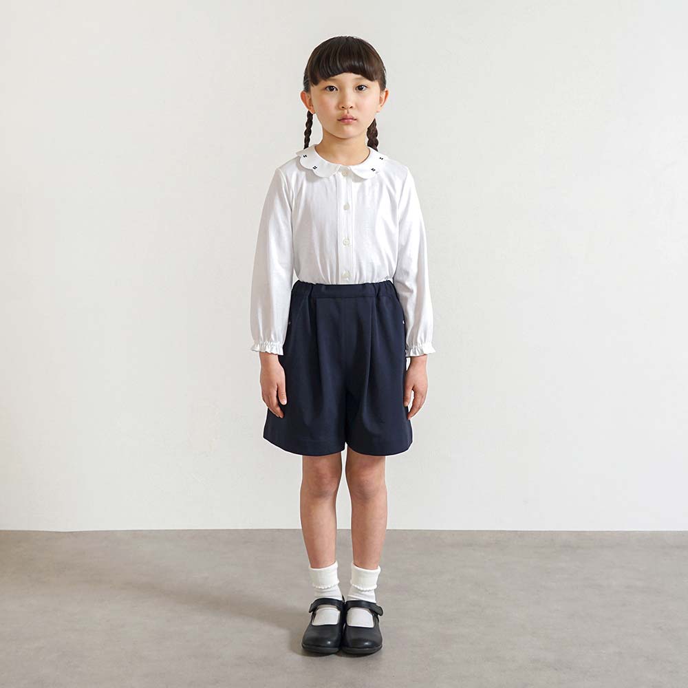 お受験服 フラワーカラー長袖ブラウス 90cm・100cm・110cm・120cm