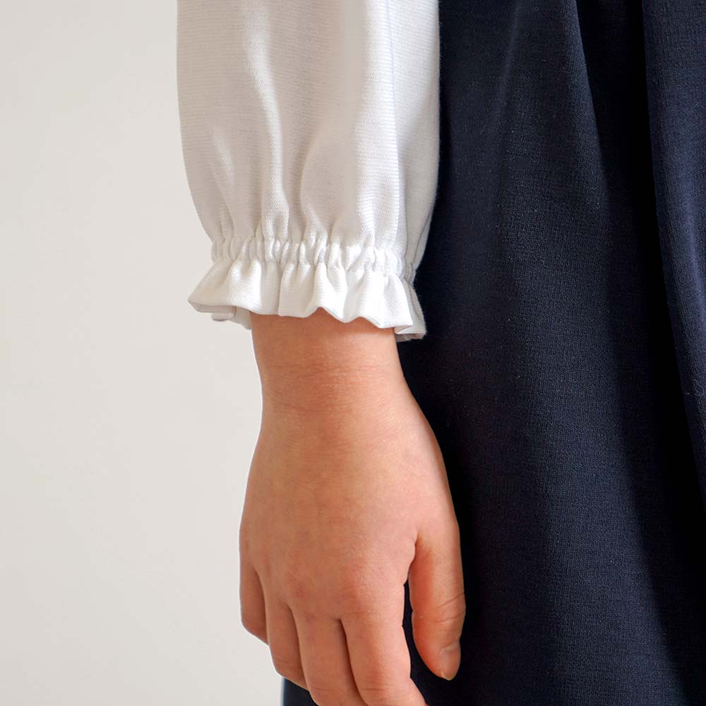 お受験服 フラワーカラー長袖ブラウス 90cm・100cm・110cm・120cm