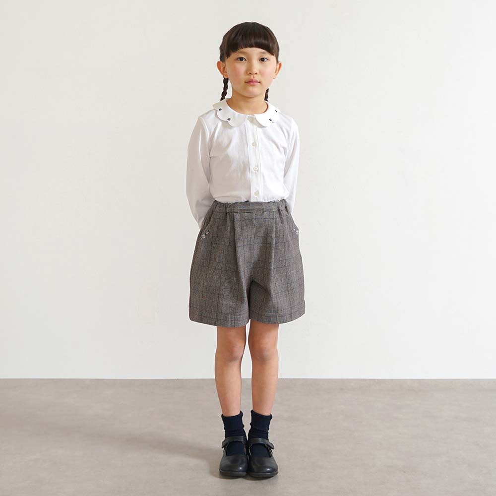 お受験服 フラワーカラー長袖ブラウス 90cm・100cm・110cm・120cm