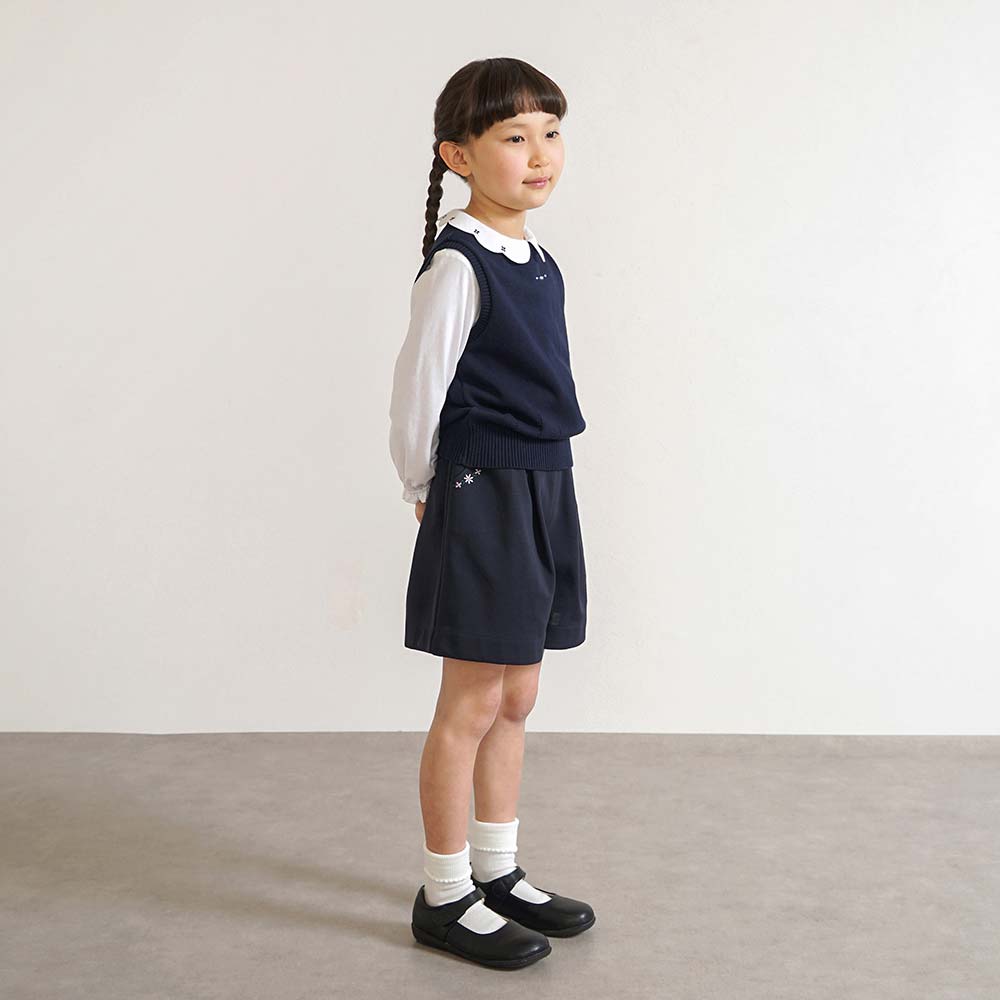 お受験服 クルーネックベスト ネイビー 90cm・100cm・110cm・120cm