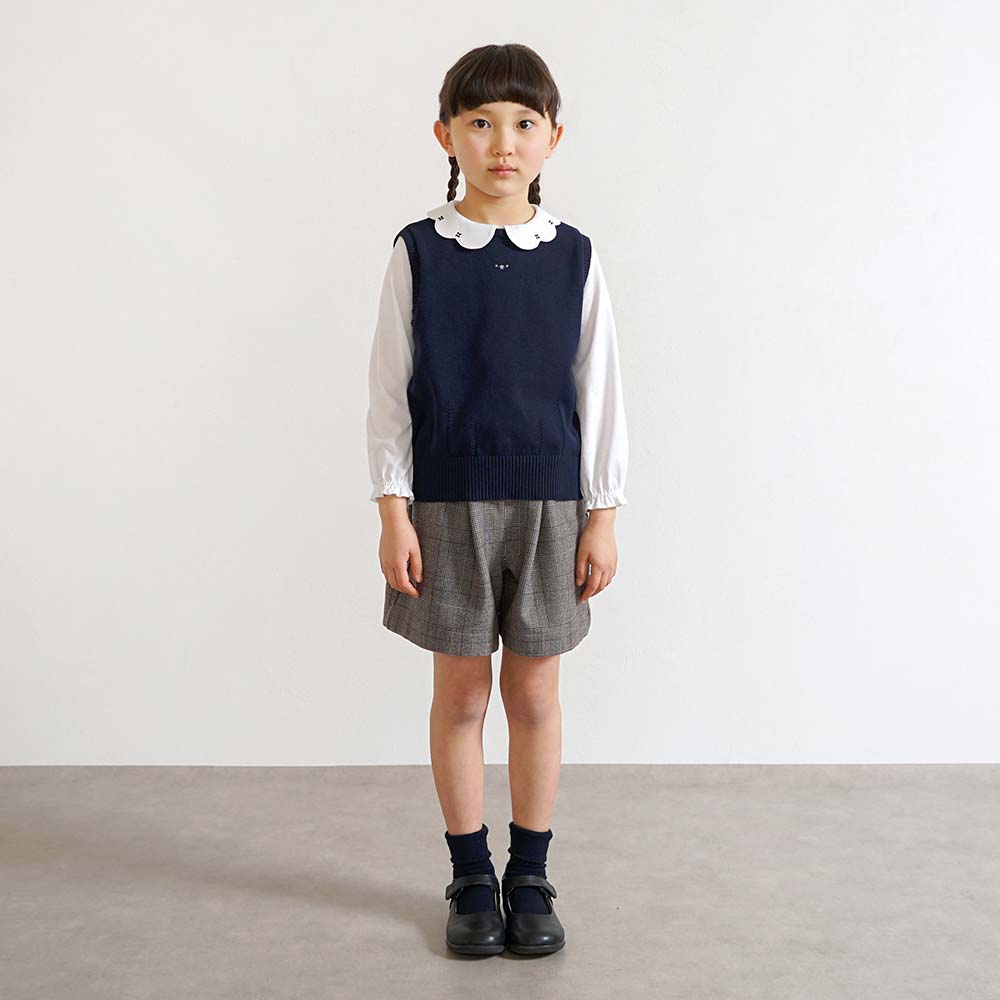 お受験服 クルーネックベスト ネイビー 90cm・100cm・110cm・120cm