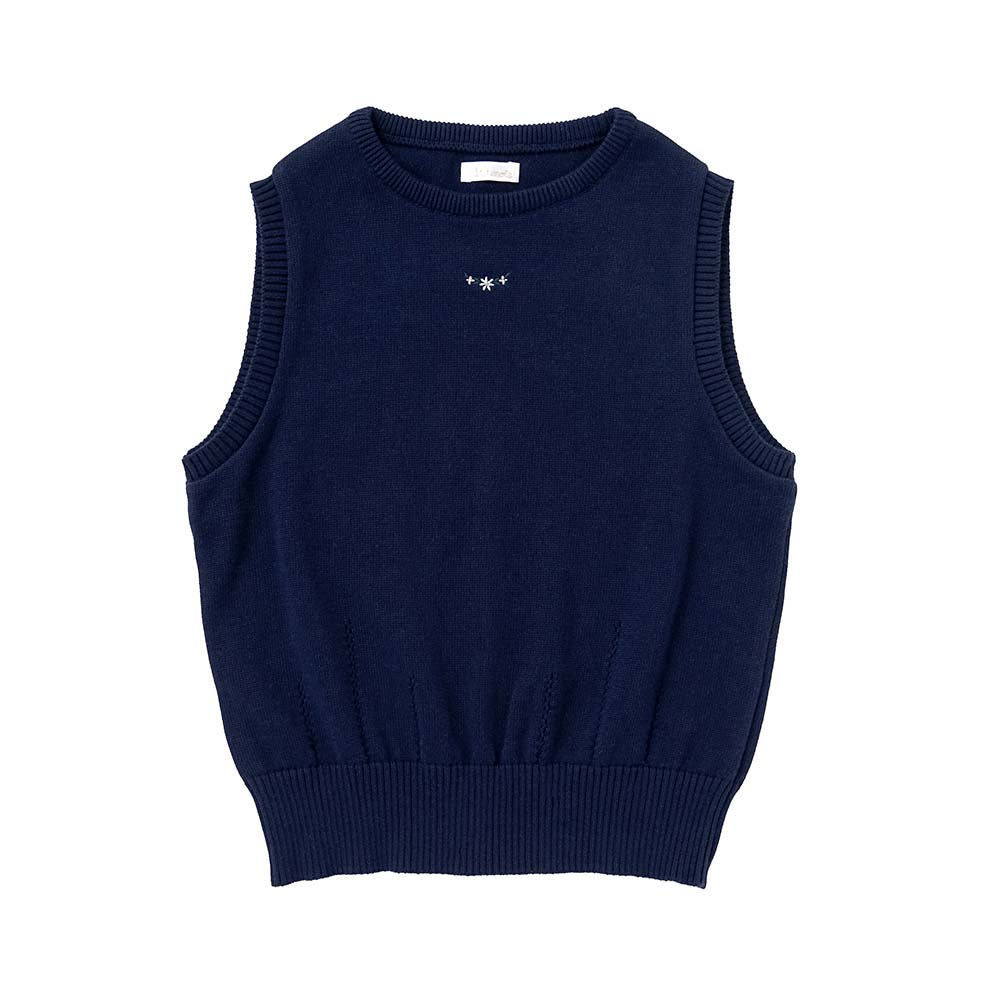 お受験服 クルーネックベスト ネイビー 90cm・100cm・110cm・120cm