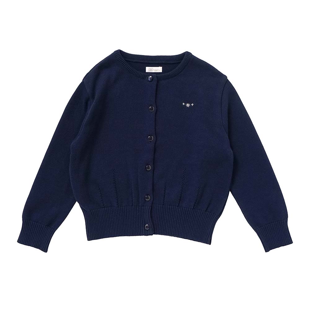 お受験服 クルーネックカーディガン ネイビー 90cm・100cm・110cm・120cm