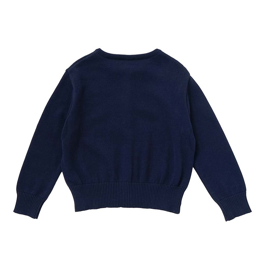 お受験服 クルーネックカーディガン ネイビー 90cm・100cm・110cm・120cm