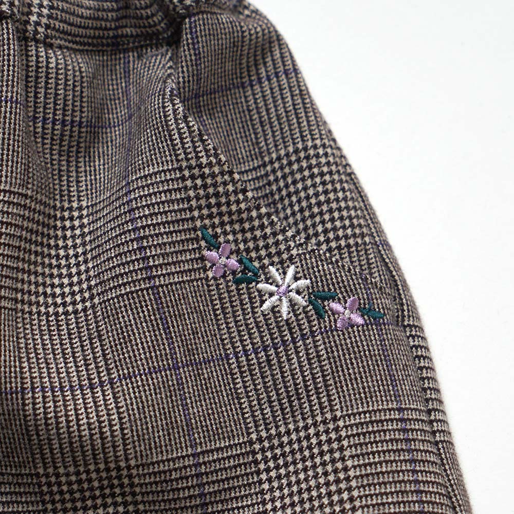 お受験服 フラワー刺繍キュロット ベージュブラウン 90・100・110・120cm