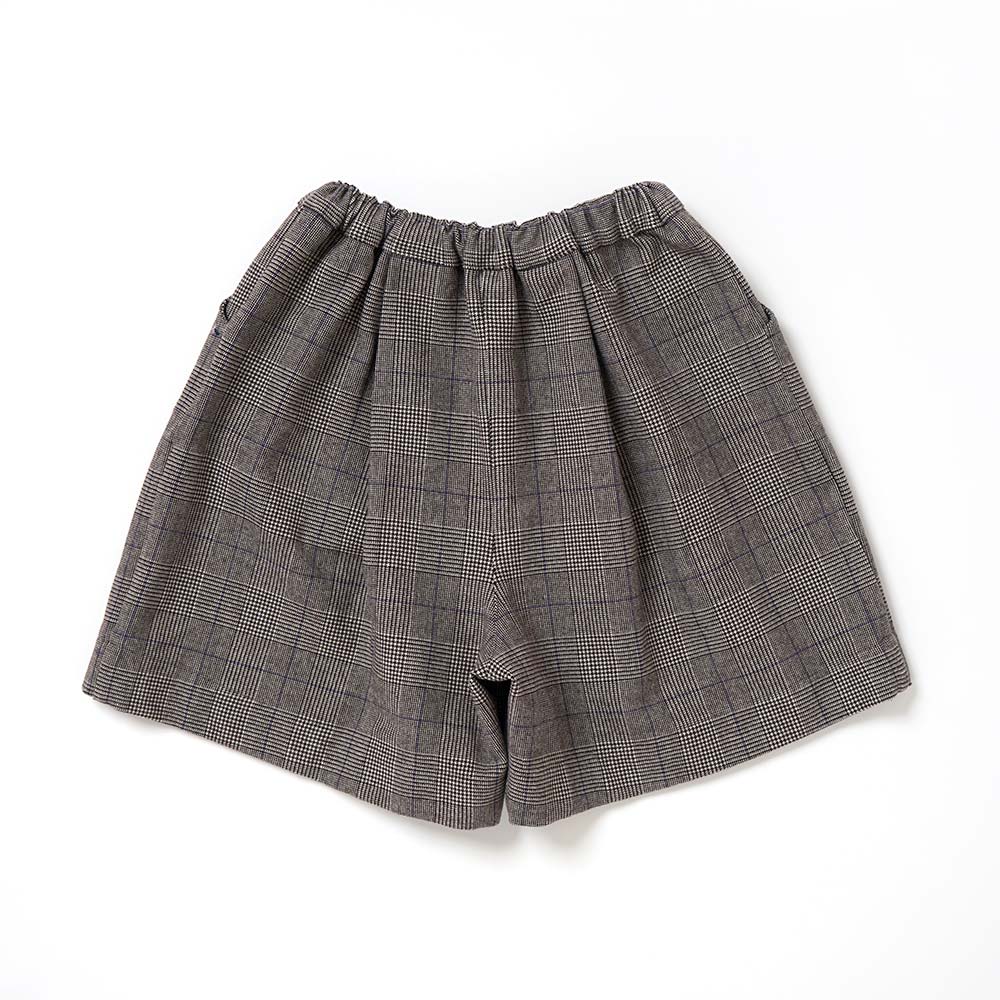 お受験服 フラワー刺繍キュロット ベージュブラウン 90・100・110・120cm