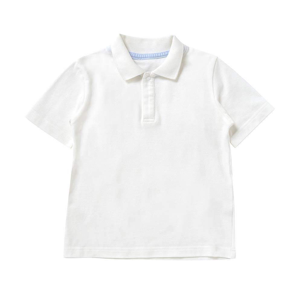 お受験服 半袖ポロシャツ ホワイト 90cm・100cm・110cm・120cm