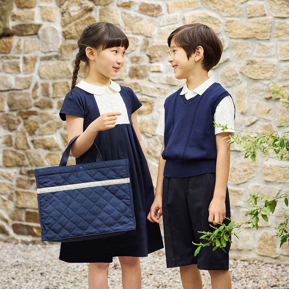 お受験服 Vネックベスト ネイビー 90cm・100cm・110cm・120cm