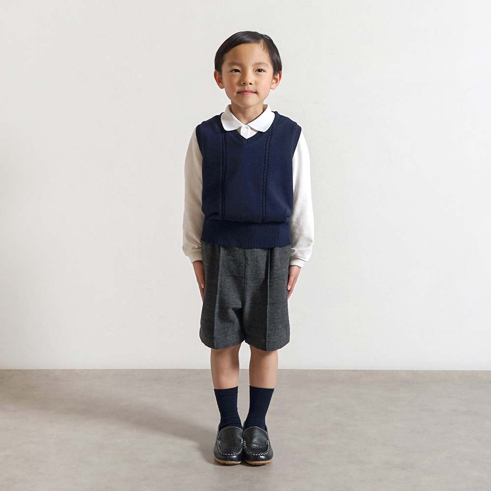 お受験服　ストレッチピンタックパンツ グレー 90cm・100cm・110cm・120cm