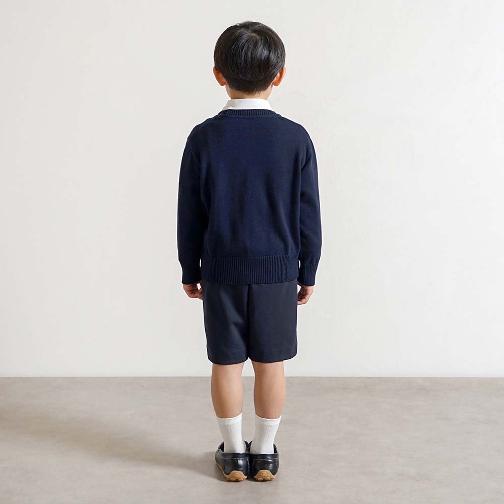 お受験服 Vネックカーディガン ネイビー 90cm・100cm・110cm・120cm