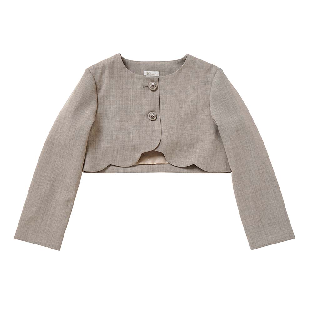 お受験服 ウールボレロ ベージュ 100cm・110cm・120cm