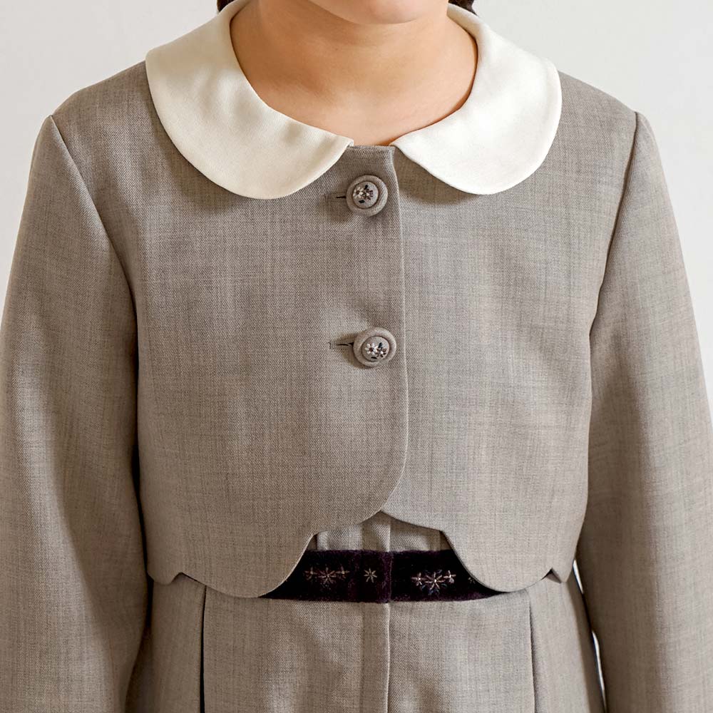 お受験服 ウールボレロ ベージュ 100cm・110cm・120cm