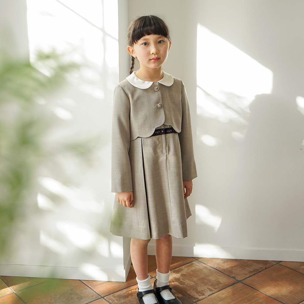 お受験服 ウールボレロ ベージュ 100cm・110cm・120cm