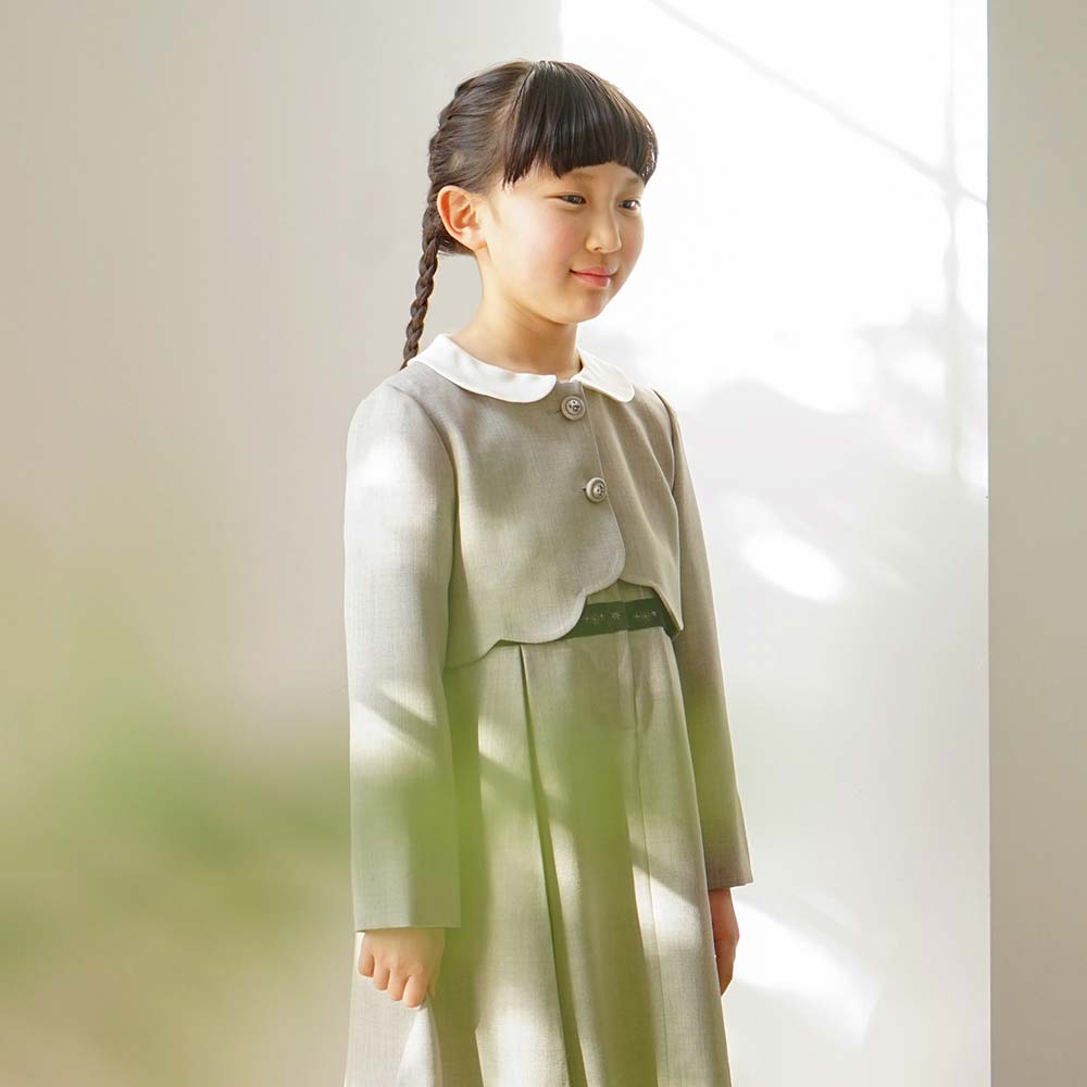 お受験服 ウールボレロ ベージュ 100cm・110cm・120cm