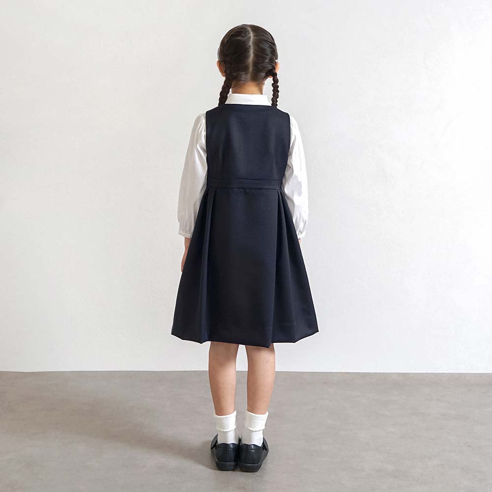 お受験服 ジャンパースカート ネイビー　刺繍入り　 100cm・110cm・120cm