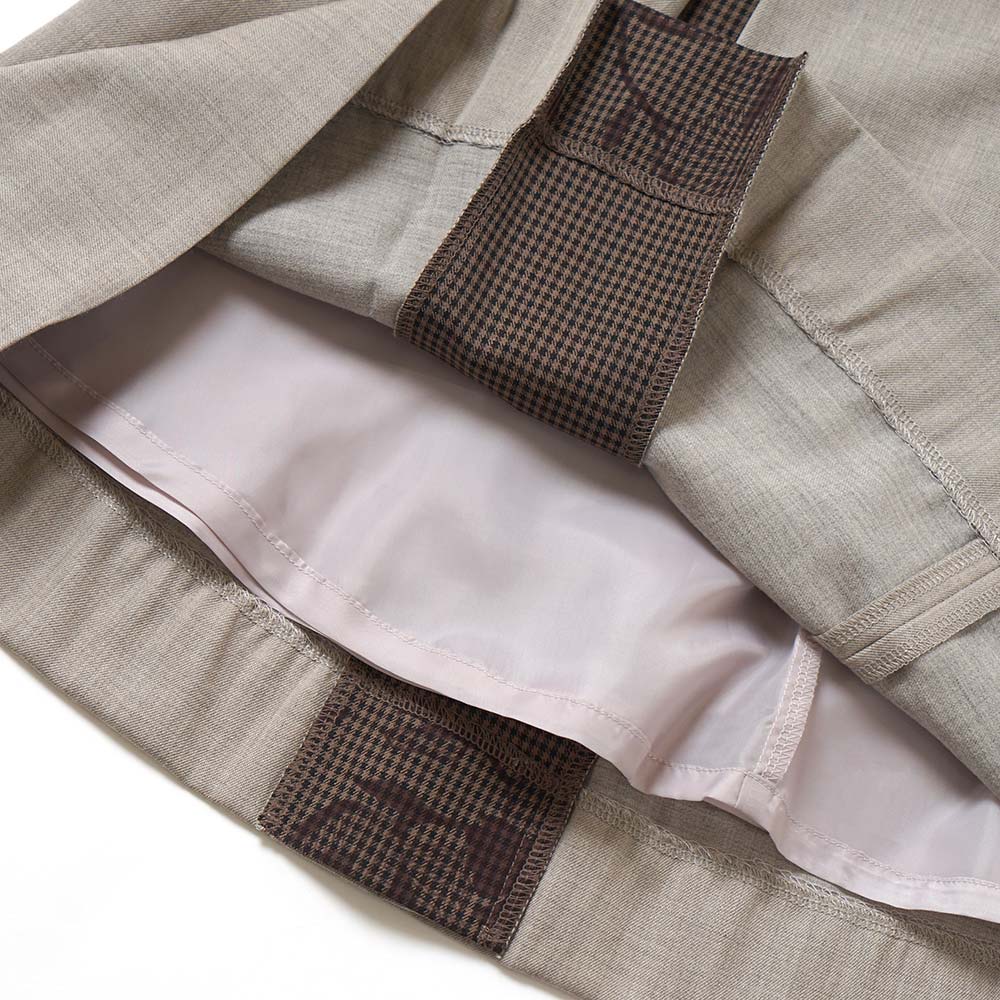 お受験服　ボックスプリーツワンピース ベージュ 100cm・110cm・120cm