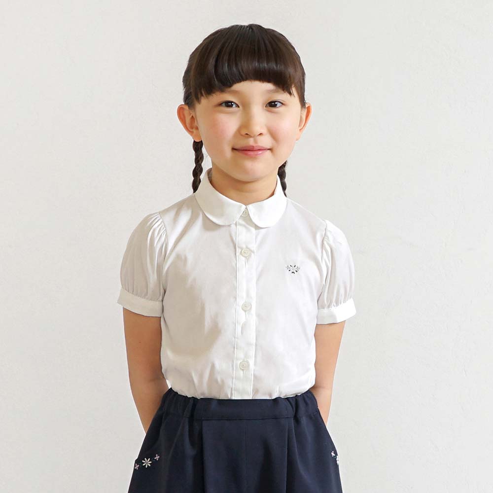 パフスリーブ半袖ブラウス 100cm  / ギフト包装不可